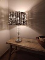 Lampe à poser en verre et rotin, Enlèvement, Comme neuf, Autres matériaux, Moins de 50 cm
