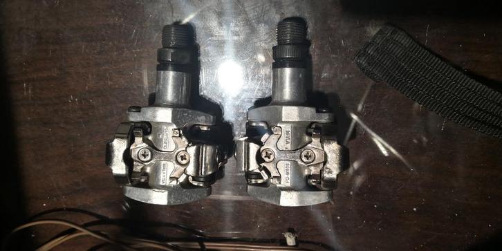 shimano pd-m505 pedalen zilver, Fietsen en Brommers, Fietsonderdelen, Gebruikt, Algemeen, Crankstel of Pedalen, Ophalen of Verzenden