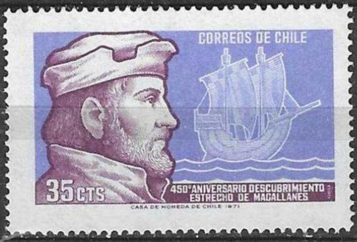 Chili 1971 - Yvert 367 - Straat van Magellan (PF), Postzegels en Munten, Postzegels | Amerika, Postfris, Verzenden