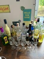 Different Liquors with glasses, Collections, Vins, Comme neuf, Autres types, Enlèvement