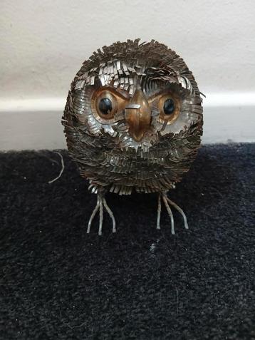 Hibou d'art brutaliste en métal Sergio Bustamente 1969, Enlèvement ou Envoi