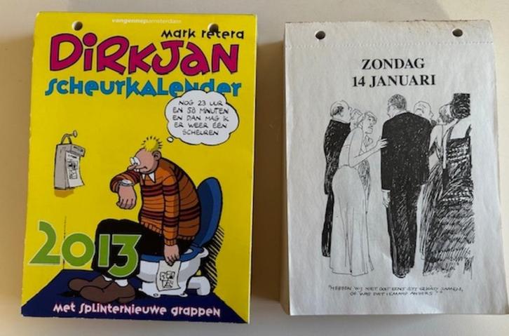 2 KALENDERS - DIRKJAN en PETER VAN STRAATEN 2013 EN 2024, Boeken, Stripverhalen, Gelezen, Meerdere stripboeken, Verzenden