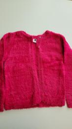 Roze fluffy cardigan - Hema - maat 122/128 (8 jaar), Meisje, Trui of Vest, Gebruikt, Ophalen of Verzenden