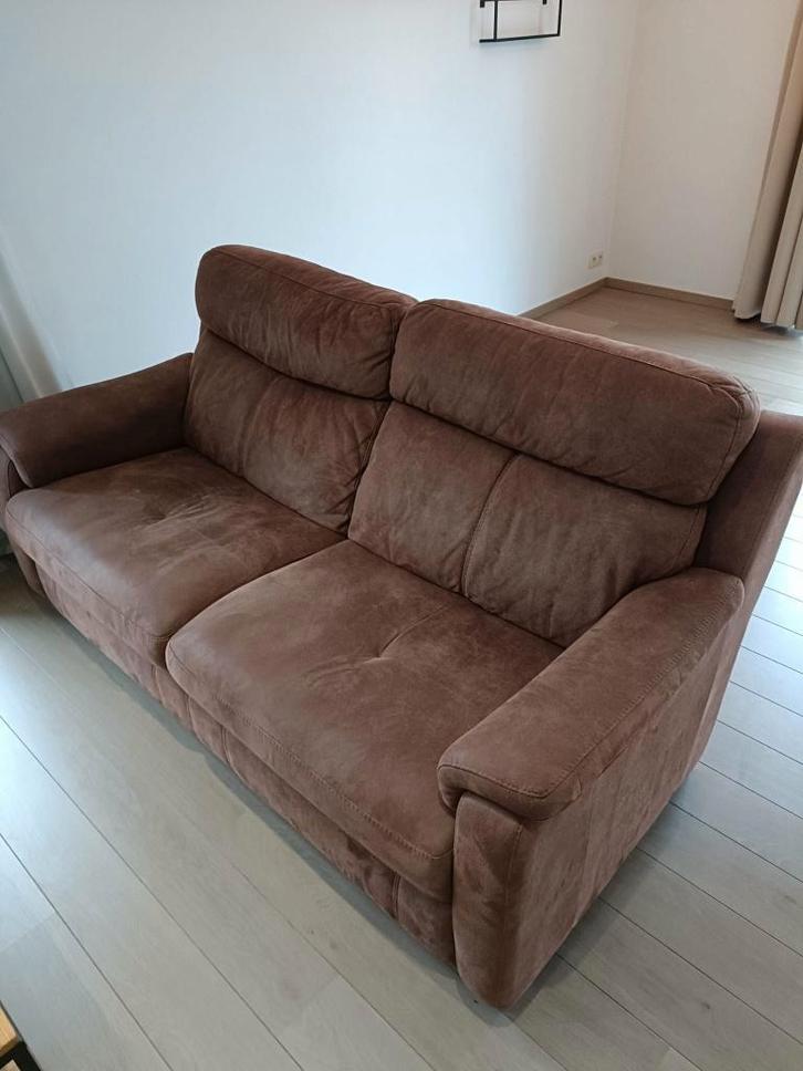 Zetel - Bank 'Dennis', Huis en Inrichting, Zetels | Zetels, Zo goed als nieuw, Rechte bank, Driepersoons, Kunststof, Stof, Ophalen