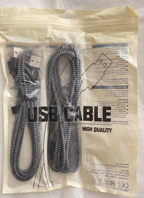 3x Micro USB kabels, Telecommunicatie, Mobiele telefoons | Toebehoren en Onderdelen, Ophalen