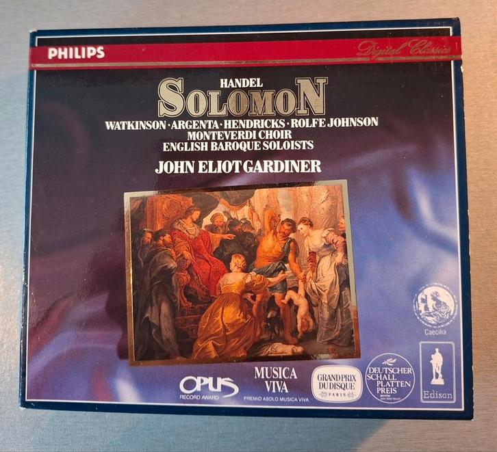 2cd box. Handel. Solomon.  (Philips,  Gardiner)., Cd's en Dvd's, Cd's | Klassiek, Ophalen of Verzenden