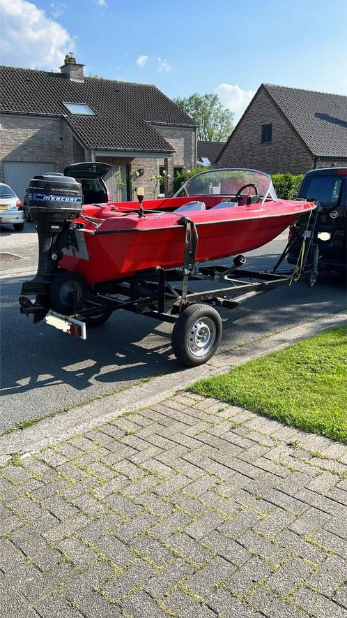 Plezierboot met remork zonder vaarbewijs + onderdelen, Sports nautiques & Bateaux, Speedboat, Utilisé, Enlèvement