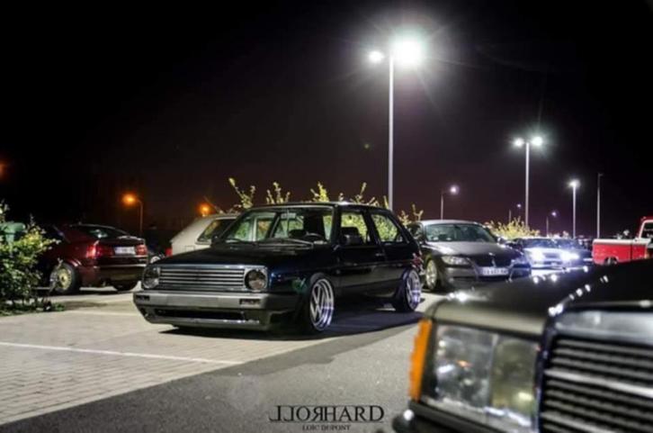 VW GOLF MK2, Auto's, Oldtimers, Particulier, Lederen bekleding, Volkswagen, Benzine, Coupé, 3 deurs, Handgeschakeld, Blauw, Zwart