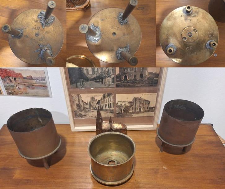TRENCHART WW1 obussen, Verzamelen, Militaria | Algemeen, Landmacht, Hulzen of Bodemvondsten, Ophalen of Verzenden
