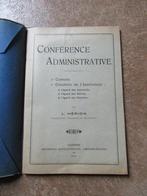 conférence administrative L Hérion 1913 Tamines, Livres, Livres d'étude & Cours, Utilisé, Enlèvement ou Envoi