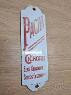 Emaille deurbordje 1939 Pacha Cichorei, Verzamelen, Ophalen of Verzenden, Gebruikt, Reclamebord