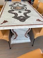 Tafel en stoelen, Huis en Inrichting, Tafels | Eettafels, Ophalen, Gebruikt, Rechthoekig, Overige materialen