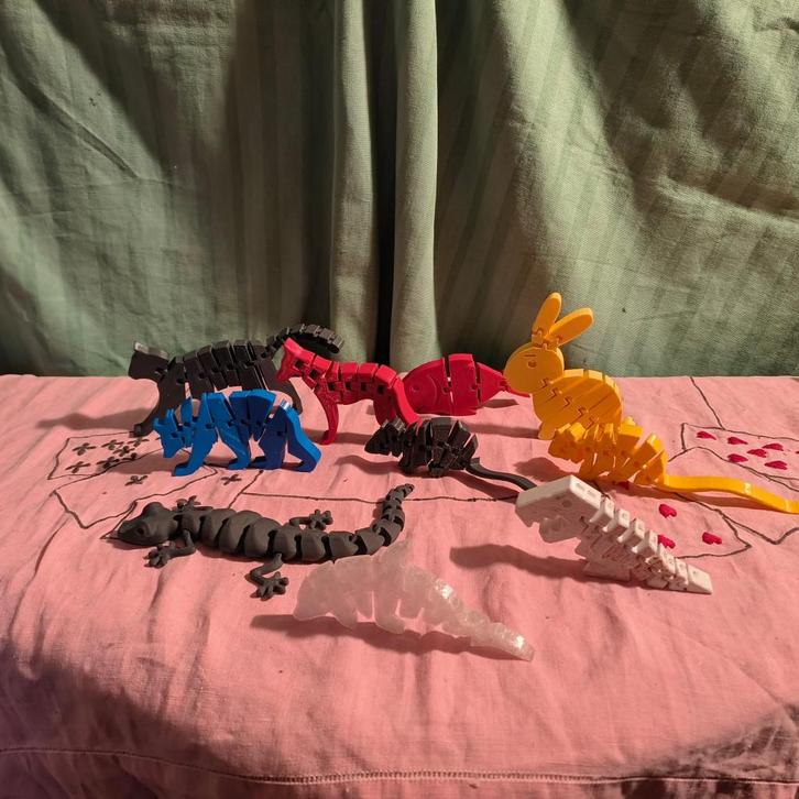 3D-geprinte gelede speelgoedfiguren (10 stuks dieren), Enfants & Bébés, Jouets | Autre, Utilisé, Garçon ou Fille, Enlèvement