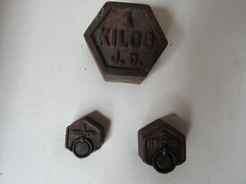 Uniek Frans zeshoekig gietijzergewicht, Hectogram+ Kg, Antiek en Kunst, Antiek | Gereedschap en Instrumenten, Ophalen of Verzenden
