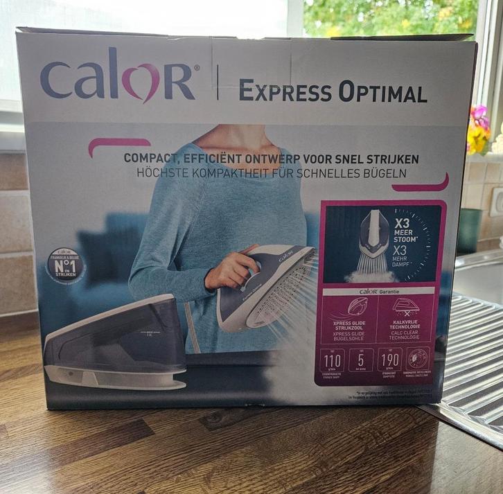 Calor stoomstrijkijzer Express Optimal 5 bar, Elektronische apparatuur, Strijkijzers en Strijkplanken, Zo goed als nieuw, Strijkijzer met snoer