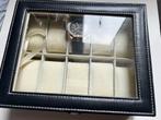1 stuks horloge-organizer - vitrine met 10 sleuven, 15 Euro, Ophalen, Gebruikt, Kunststof, Leer