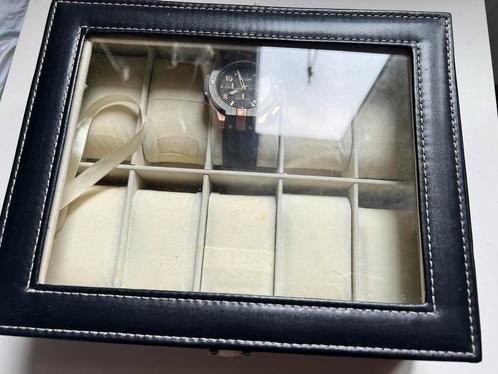 1 stuks horloge-organizer - vitrine met 10 sleuven, 15 Euro, Handtassen en Accessoires, Horloges | Heren, Gebruikt, Kunststof