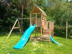 Groot speelhuis met schommels, glijbanen en zandbak, Kinderen en Baby's, Speelgoed | Buiten | Speeltoestellen, Ophalen, Zo goed als nieuw