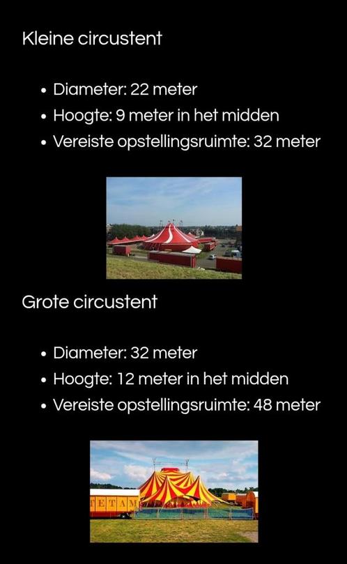 Circus tenten te huur, Tuin en Terras, Partytenten, Ophalen