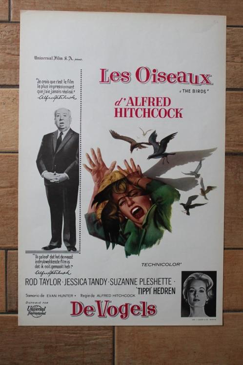 filmaffiche Alfred Hitchcock The Birds 1963 filmposter, Collections, Posters & Affiches, Comme neuf, Cinéma et TV, A1 jusqu'à A3