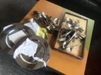 40st verzikverde lepels en vorken + 6 verzilverde onderbor, Ophalen, Zilver