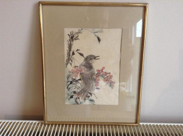 Bairei Hyakucho Gafu houtsnede vogelafdruk, Antiek en Kunst, Kunst | Schilderijen | Klassiek, Ophalen