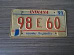Nummerplaat Indiana, Ophalen of Verzenden, Gebruikt, Universele onderdelen