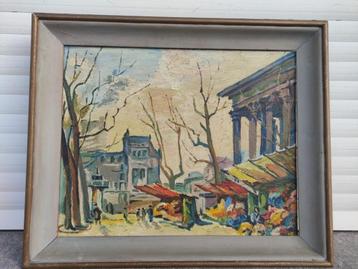 huile sur toile marche st madeleine de robert seutin beschikbaar voor biedingen