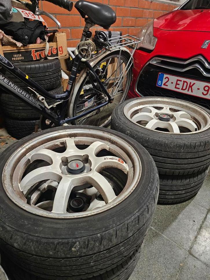 Project D velgen 17"  4x108, Auto-onderdelen, Banden en Velgen, Banden en Velgen, Zomerbanden, 17 inch, 205 mm, Personenwagen