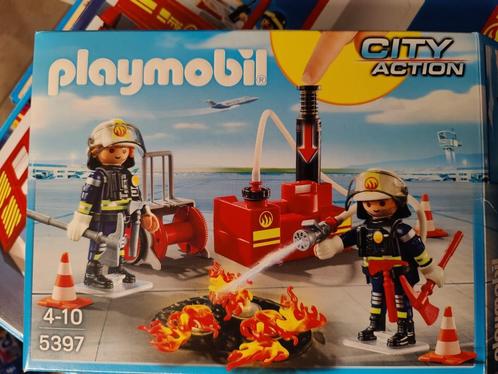 Playmobil - Brandweer met waterpomp - 5397 - Firefighting Op, Enfants & Bébés, Jouets | Playmobil, Comme neuf, Ensemble complet
