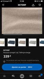Hoes voor 3-zitsbank Ektorp beige, Huis en Inrichting, Ophalen of Verzenden, Zo goed als nieuw, Beige