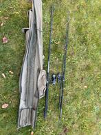 2 hengels inclusief molens en tas, Watersport en Boten, Hengelsport | Karpervissen, Ophalen, Gebruikt, Complete set