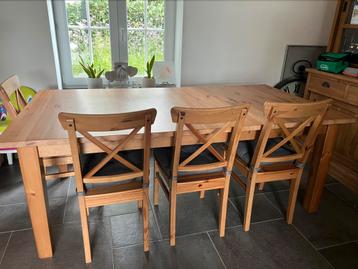 Table extensible avec chaises, Maison & Meubles, Tables | Tables à manger, Enlèvement, Comme neuf