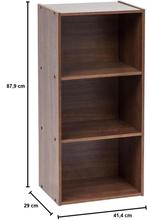 Bruine boekenkast met 3 lagen 29 P x 41,4 L x 87,9 H cm, Met plank(en), Minder dan 50 cm, Gebruikt, Ophalen of Verzenden