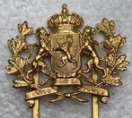 Kenteken, Sjako badge Belgisch CONGO, (Vr op Tropenhelm) Zg, Embleem of Badge, Ophalen of Verzenden, Landmacht