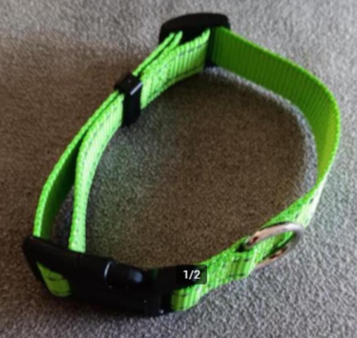 Collier NEUF jaune/vert réfléchissant chien, Dieren en Toebehoren, Honden-accessoires, Nieuw, Ophalen of Verzenden