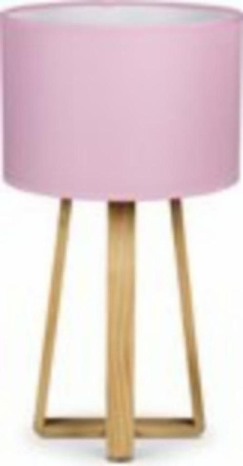 Lanterfant FEMKE - tafellamp - roze (26xh49,5cm), Huis en Inrichting, Lampen | Tafellampen, Nieuw, Minder dan 50 cm, Hout, Stof