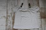 grijze t-shirt met open schouders maat 158-164, Ophalen of Verzenden, Zo goed als nieuw, Meisje, Shirt of Longsleeve