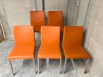 Lederen stoelen en barkrukken, Huis en Inrichting, Ophalen, Gebruikt, Overige kleuren, Leer