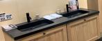 Dubbele wastafel (steen) 150 x 56, Huis en Inrichting, Ophalen, 150 tot 200 cm, Nieuw, Wasbak of Wastafel