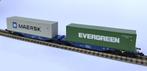 Rocky-Rail- Sggmmss 90 met een Maersk en Evergreen container, Nieuw, Ophalen of Verzenden, Wagon