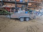 AANHANGWAGEN DUBBELAS ZEER STERK  3M LANG, Auto diversen, Aanhangers en Bagagewagens, Ophalen