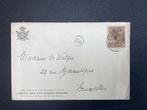 Brief België nr 189 duinbergen 1922 puntstempel, Postzegels en Munten, Brieven en Enveloppen | België, Ophalen of Verzenden, Brief