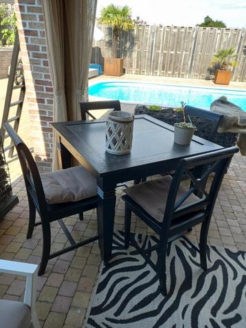 Tuintafel met arduinen blad , inclusief 4 stoelen, Enlèvement, Utilisé