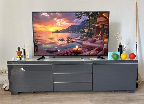 Meuble TV- plateau en verre, Huis en Inrichting, Kasten |Televisiemeubels, Zo goed als nieuw, Glas, Ophalen