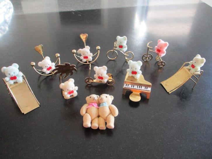 Vintage Avon Flocked Ornamenten Figuren Klein. Metalen Beren, Verzamelen, Poppetjes en Figuurtjes, Gebruikt, Ophalen of Verzenden