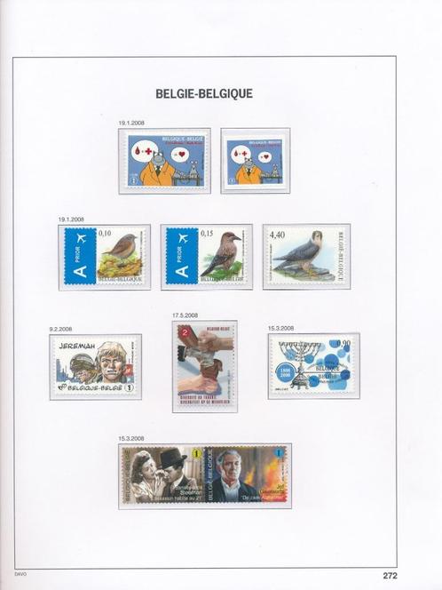 Jaar 2008, minder dan postprijs, op gratis DAVO Luxe, Postzegels en Munten, Postzegels | Europa | België, Postfris, Postfris, Ophalen of Verzenden