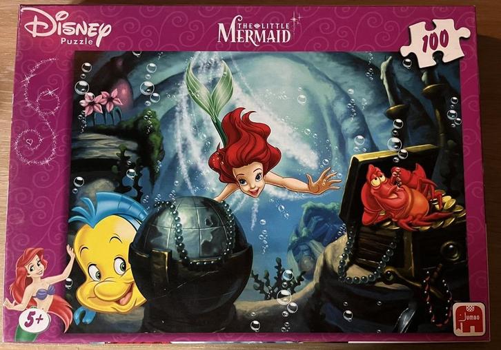 Puzzle Disney 100 pièces - LA PETITE SIRÈNE - Complet, Hobby en Vrije tijd, Gezelschapsspellen | Kaartspellen, Zo goed als nieuw