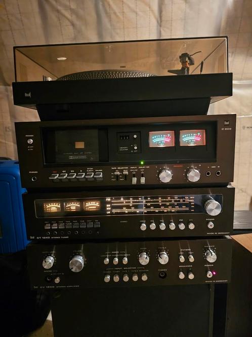 Dual stereo set  cv 1200 ct 1240 c809  pl 604 cl 470, Audio, Tv en Foto, Stereoketens, Zo goed als nieuw, Cassettedeck, Tuner of Radio