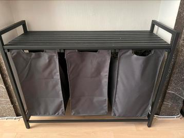 Panier à linge sale, 3 compartiments en tissu Oxford, Maison & Meubles, Enlèvement, Comme neuf